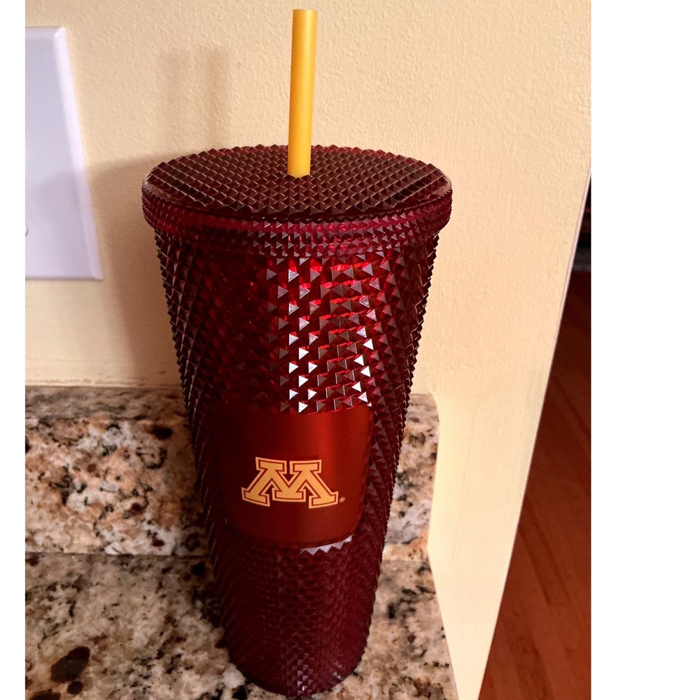 Starbucks Minnesota Golden Gophers Studded Tumbler 24oz Red NEW Collegiate Cup